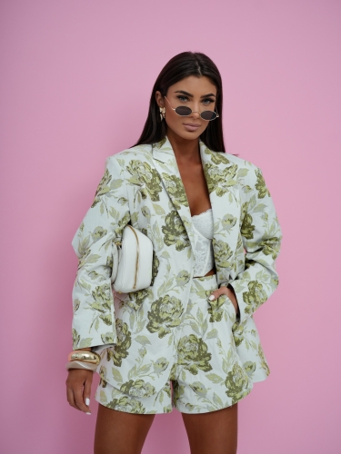 Marynarka damska w kwiaty Bella Me Gusta  