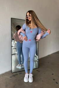 KOMPLET DAMSKI BG MAMBA | NIEBIESKI JEANS