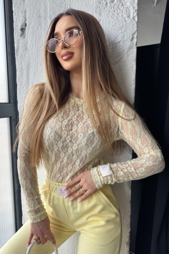 BLUZKA DAMSKA BG MANIFEST | BANANOWY