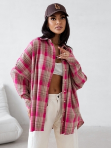 Koszula oversize w kratę Me Gusta      