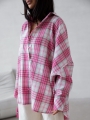 Koszula oversize w kratę Me Gusta