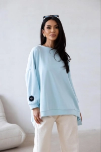 Bluza z muchą Me Gusta jasny błękit