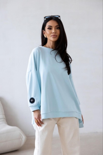 Bluza z muchą Me Gusta jasny błękit