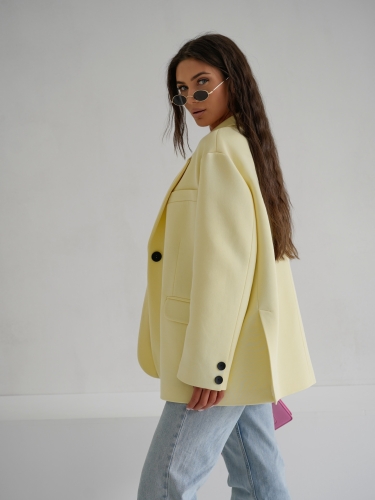 Marynarka damska casual Me Gusta cytrynowa