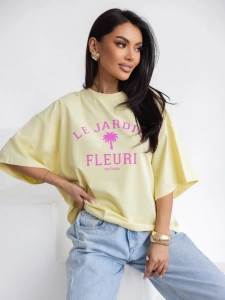 T-shirt damski Le Jardin Me Gusta  żółty