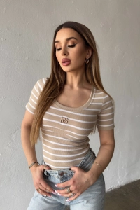 BLUZKA DAMSKA BG SISI | BEŻ