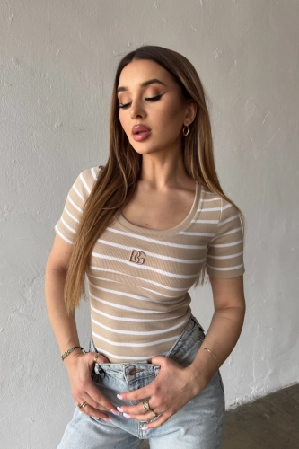 BLUZKA DAMSKA BG SISI | BEŻ