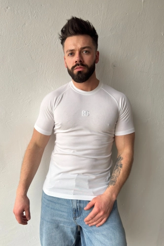 T-SHIRT MĘSKI BG LIGHT | BIAŁY