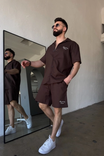 KOMPLET LNIANY MĘSKI BG LATINO | GORZKA CZEKOLADA