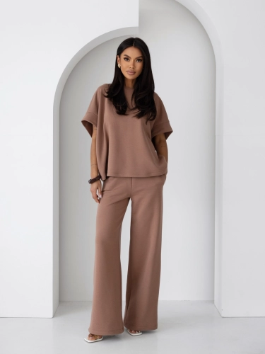 Komplet damski Me Gusta karmelowy