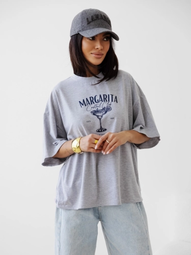 T-shirt damski Margarita  Me Gusta  szary