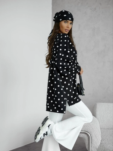 Bluza w groszki Me Gusta  czarna