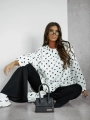 Bluza w groszki Me Gusta biała