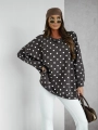 Bluza w groszki Me Gusta brązowa