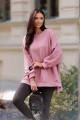 Bluza z muchą Me Gusta brudny róż