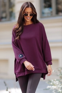 Bluza z muchą Me Gusta wiśniowa