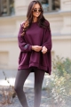 Bluza z muchą Me Gusta wiśniowa
