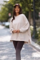 Bluza z muchą Me Gusta jasny beż