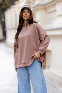 Bluza z muchą Me Gusta ciemny beż