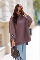 Bluza z muchą Me Gusta mleczna czekolada