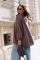 Bluza z muchą Me Gusta mleczna czekolada