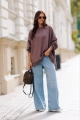 Bluza z muchą Me Gusta mleczna czekolada