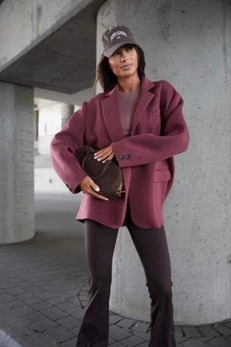 Marynarka damska casual Me Gusta burgund
