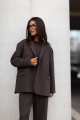 Marynarka damska casual Me Gusta gorzka czekolada