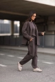 Marynarka damska casual Me Gusta gorzka czekolada