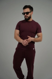 T-SHIRT MĘSKI BG FORM | BORDO