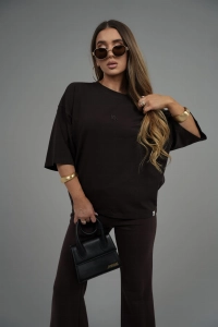 T-SHIRT DAMSKI BG DRAPE | GORZKA CZEKOLADA
