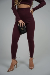 LEGGINSY DAMSKIE BG SCULPT | BORDO