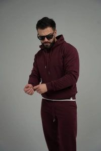 BLUZA MĘSKA BG LAYER | BORDO