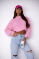 Sweter damski z moherem Aquarelle Me Gusta różowy