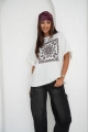T-shirt damski Me Gusta ecru