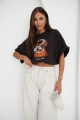 T-shirt damski Me Gusta brązowy