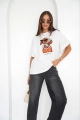 T-shirt damski Me Gusta ecru