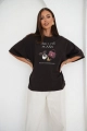 T-shirt damski Me Gusta brązowy