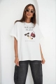 T-shirt damski Me Gusta ecru