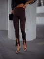 Legginsy z rozcięciem Me Gusta brązowe