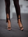Legginsy z rozcięciem Me Gusta brązowe