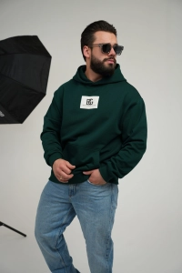 BLUZA MĘSKA BG TOGETHER | BUTELKOWA ZIELEŃ