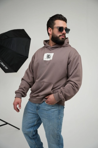 BLUZA MĘSKA BG TOGETHER | CIEMNY BEŻ