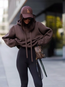Bluza oversize Me Gusta brązowa