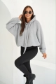 Bluza oversize Me Gusta szary melanż