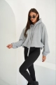 Bluza oversize Me Gusta szary melanż