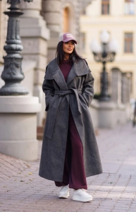 Płaszcz damski oversize  Me Gusta szary