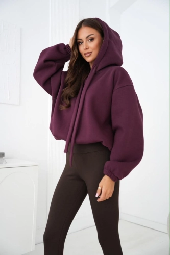 Bluza oversize Me Gusta bordowa