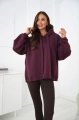 Bluza oversize Me Gusta bordowa