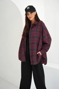 Koszula oversize w kratę Me Gusta      